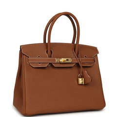 Hermes Birkin 30 Gold Togo Gold Hardware