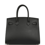 Pre-owned Hermes Birkin Sellier 30 Black Madame Palladium Hardware - Thumbnail View 4
