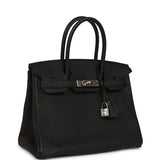 Pre-owned Hermes Birkin 30 Black Togo Palladium Hardware - Thumbnail View 2