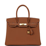 Hermes Birkin 30 Gold Togo Gold Hardware - Thumbnail View 1