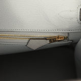 Hermes Birkin 25 Bleu Glacier Ostrich Gold Hardware - Thumbnail View 9