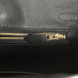 Hermes Special Order (HSS) Birkin 25 White and Black Togo Brushed Gold Hardware - Thumbnail View 9