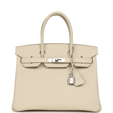 Hermes Birkin 30 Craie Epsom Palladium Hardware