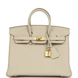 Hermes Birkin 25 Craie Togo Gold Hardware - Thumbnail View 1