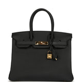 Pre-owned Hermes Birkin 30 Black Togo Gold Hardware - Thumbnail View 1