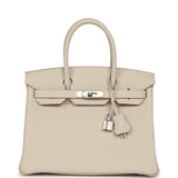 Hermes Birkin 30 Craie Togo Palladium Hardware - Thumbnail View 1