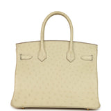 Pre-owned Hermes Birkin 30 Beton Ostrich Gold Hardware - Thumbnail View 4