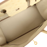 Pre-owned Hermes Birkin 30 Beton Ostrich Gold Hardware - Thumbnail View 8