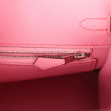 Hermes Birkin 25 Bubblegum Ostrich Boreal Palladium Hardware - Thumbnail View 9