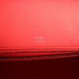 Hermes Casaque Birkin Sellier 30 Rouge Sellier and Bleu Indigo Epsom Palladium Hardware - Thumbnail View 8