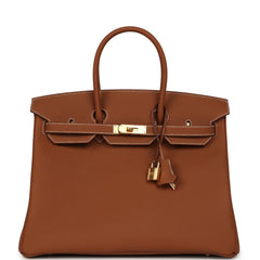 Hermes Birkin 35 Gold Togo Gold Hardware