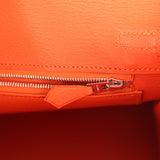 Hermes Birkin 25 Tangerine Ostrich Palladium Hardware - Thumbnail View 9