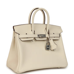Hermes Birkin 25 Nata Swift Palladium Hardware