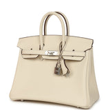 Hermes Birkin 25 Nata Swift Palladium Hardware - Thumbnail View 5