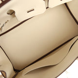 Hermes Birkin 25 Nata Swift Palladium Hardware - Thumbnail View 8