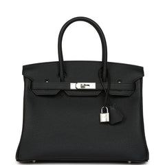 Hermes Birkin 30 Black Togo Palladium Hardware
