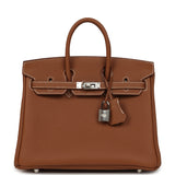 Hermes Birkin 25 Gold Togo Palladium Hardware - Thumbnail View 1