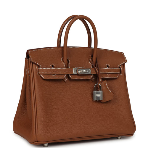 Hermes Birkin 25 Gold Togo Palladium Hardware