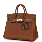 Hermes Birkin 25 Gold Togo Palladium Hardware - Thumbnail View 5