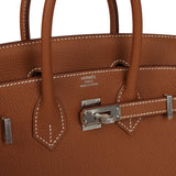 Hermes Birkin 25 Gold Togo Palladium Hardware - Thumbnail View 7