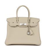 Hermes Birkin 30 Craie Togo Palladium Hardware - Thumbnail View 1