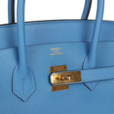 Pre-owned Hermes Birkin 35 Bleu Paradise Epsom Gold Hardware - Thumbnail View 7