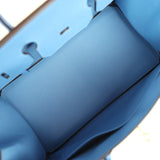 Pre-owned Hermes Birkin 35 Bleu Paradise Epsom Gold Hardware - Thumbnail View 8