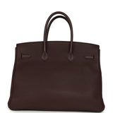 Pre-owned Hermes Birkin 35 Rouge Sellier Togo Gold Hardware - Thumbnail View 4