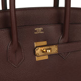 Pre-owned Hermes Birkin 35 Rouge Sellier Togo Gold Hardware - Thumbnail View 7