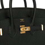 Hermes Birkin 25 Black Togo Gold Hardware - Thumbnail View 7