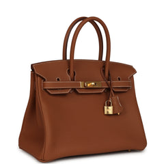 Hermes Birkin 30 Gold Togo Gold Hardware