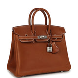 Hermes Birkin 25 Fauve Barenia Faubourg Palladium Hardware - Thumbnail View 2