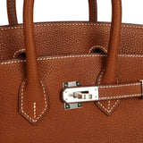 Hermes Birkin 25 Fauve Barenia Faubourg Palladium Hardware - Thumbnail View 7