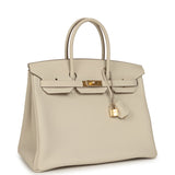 Hermes Birkin 35 Craie Togo Gold Hardware - Thumbnail View 2