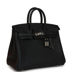 Hermes Birkin 25 Black Togo Palladium Hardware