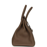 Pre-owned Hermes Birkin 35 Etoupe Togo Palladium Hardware - Thumbnail View 3
