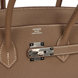 Pre-owned Hermes Birkin 35 Etoupe Togo Palladium Hardware - Thumbnail View 7
