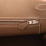 Pre-owned Hermes Birkin 35 Etoupe Togo Palladium Hardware - Thumbnail View 9
