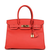 Pre-owned Hermes Birkin 30 Rose Jaipur Epsom Gold Hardware - Thumbnail View 1
