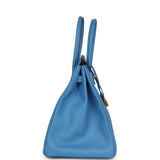 Pre-owned Hermes Birkin 35 Bleu Paradise Epsom Gold Hardware - Thumbnail View 3