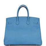 Pre-owned Hermes Birkin 35 Bleu Paradise Epsom Gold Hardware - Thumbnail View 4