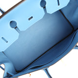 Pre-owned Hermes Birkin 35 Bleu Paradise Epsom Gold Hardware - Thumbnail View 8