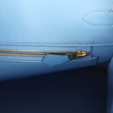 Pre-owned Hermes Birkin 35 Bleu Paradise Epsom Gold Hardware - Thumbnail View 9