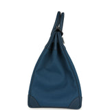 Hermes HAC Birkin 40 Bleu De Prusse Togo and Bleu Thalassa Militaire Canvas Palladium Hardware - Thumbnail View 3