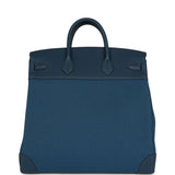 Hermes HAC Birkin 40 Bleu De Prusse Togo and Bleu Thalassa Militaire Canvas Palladium Hardware - Thumbnail View 4