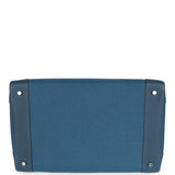 Hermes HAC Birkin 40 Bleu De Prusse Togo and Bleu Thalassa Militaire Canvas Palladium Hardware - Thumbnail View 6