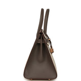 Hermes Special Order (HSS) Birkin Sellier 30 Craie and Gris Etain Epsom Rose Gold Hardware - Thumbnail View 3