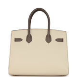 Hermes Special Order (HSS) Birkin Sellier 30 Craie and Gris Etain Epsom Rose Gold Hardware - Thumbnail View 4