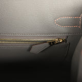 Hermes Special Order (HSS) Birkin Sellier 30 Craie and Gris Etain Epsom Rose Gold Hardware - Thumbnail View 8