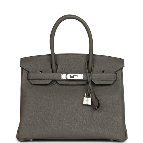 Hermes Birkin 30 Etain Togo Palladium Hardware